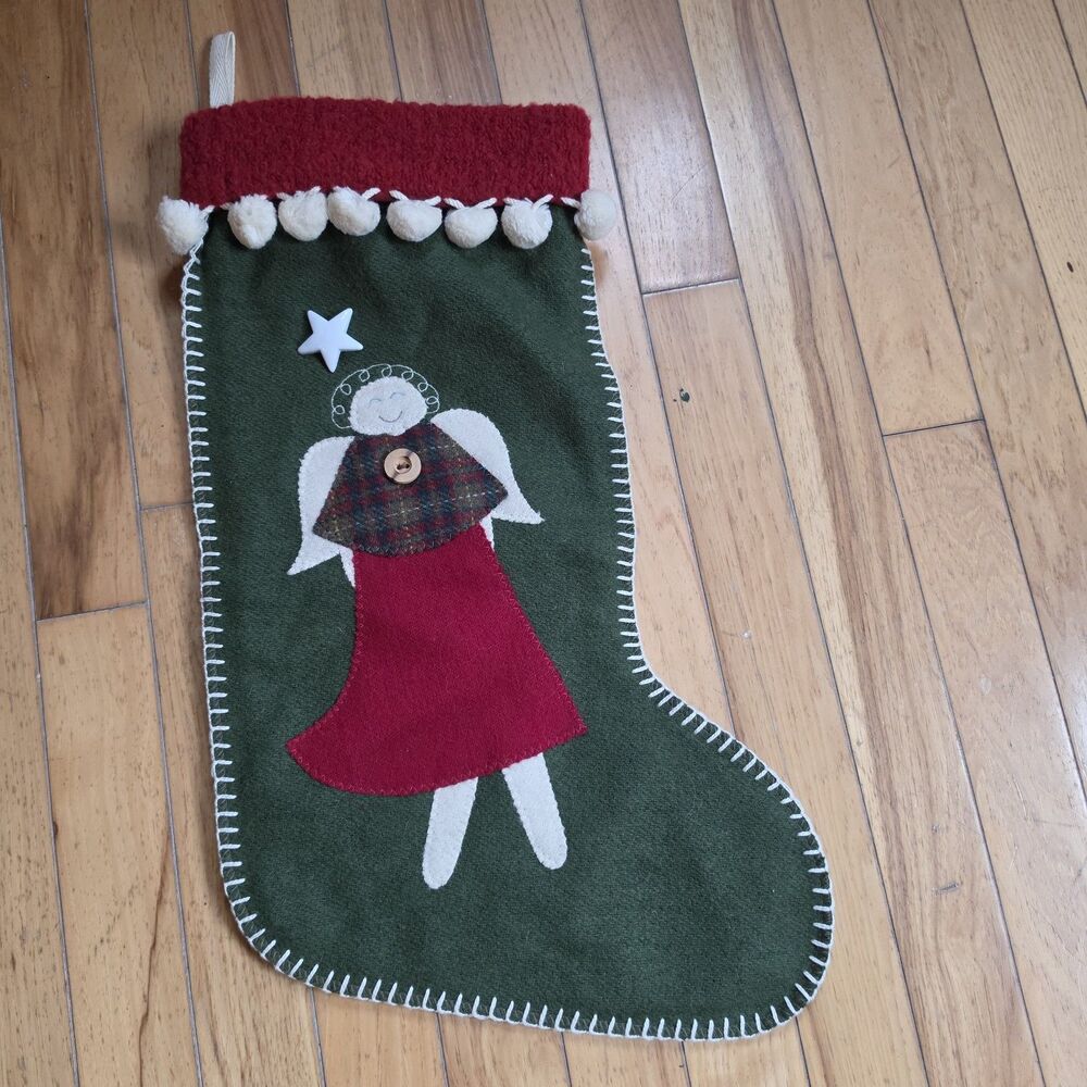 Woof n Poof Stocking - Holiday Angel. 2002. HTF Cottage Core, Country, Grandma